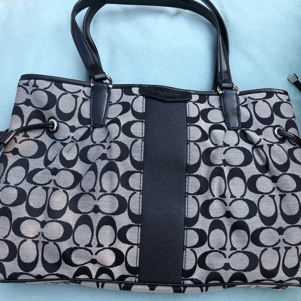 COACH Signature Peleated Handbag